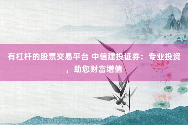 有杠杆的股票交易平台 中信建投证券：专业投资，助您财富增值