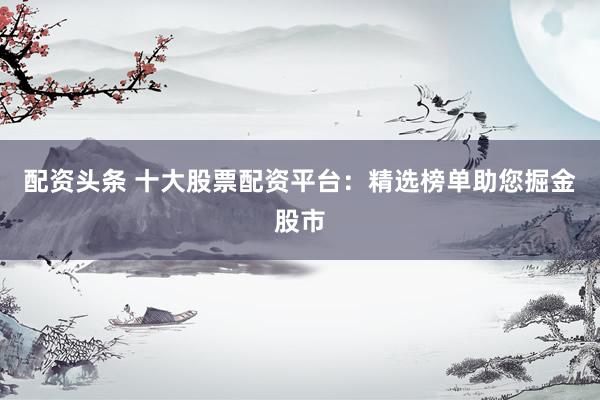 配资头条 十大股票配资平台：精选榜单助您掘金股市