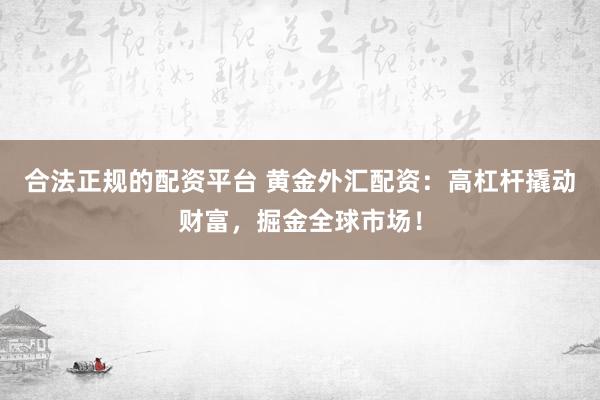 合法正规的配资平台 黄金外汇配资：高杠杆撬动财富，掘金全球市场！