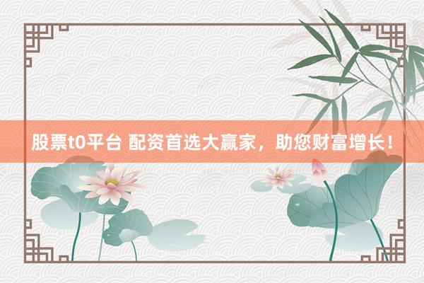 股票t0平台 配资首选大赢家，助您财富增长！