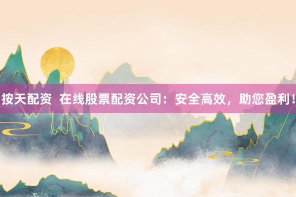 按天配资  在线股票配资公司：安全高效，助您盈利！