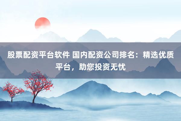股票配资平台软件 国内配资公司排名：精选优质平台，助您投资无忧
