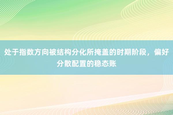 处于指数方向被结构分化所掩盖的时期阶段，偏好分散配置的稳态账