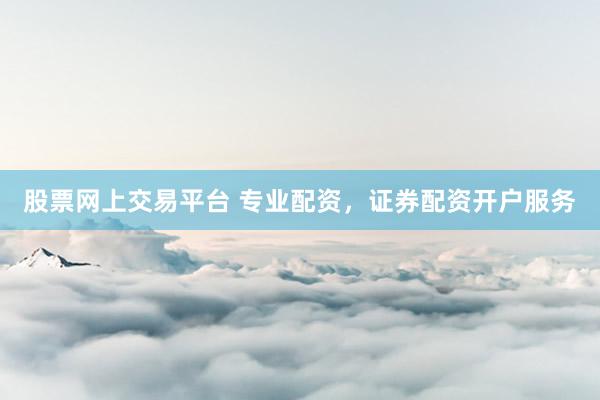 股票网上交易平台 专业配资，证券配资开户服务
