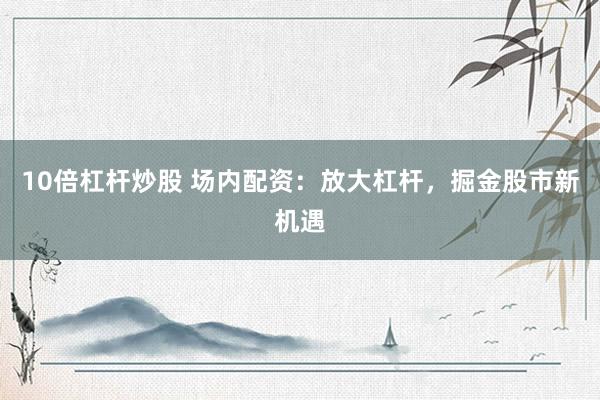 10倍杠杆炒股 场内配资：放大杠杆，掘金股市新机遇